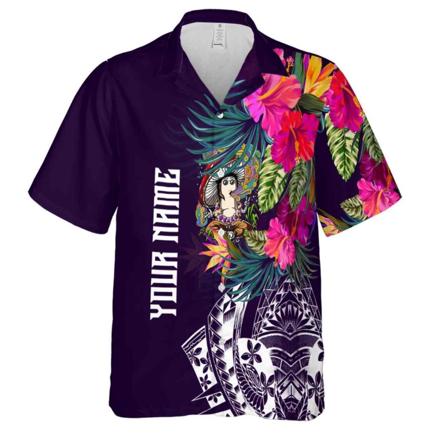 Custom Psychedelic Polynesian Flowers Hawaiian Shirt Fashion forward