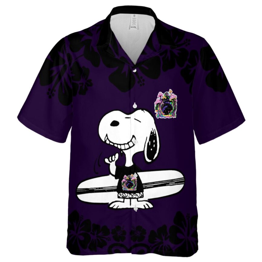 Custom Psychedelic Surfing Snoopy Hawaiian Shirt Fashion forward