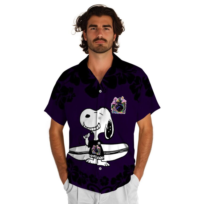 Custom Psychedelic Surfing Snoopy Hawaiian Shirt New Arrival