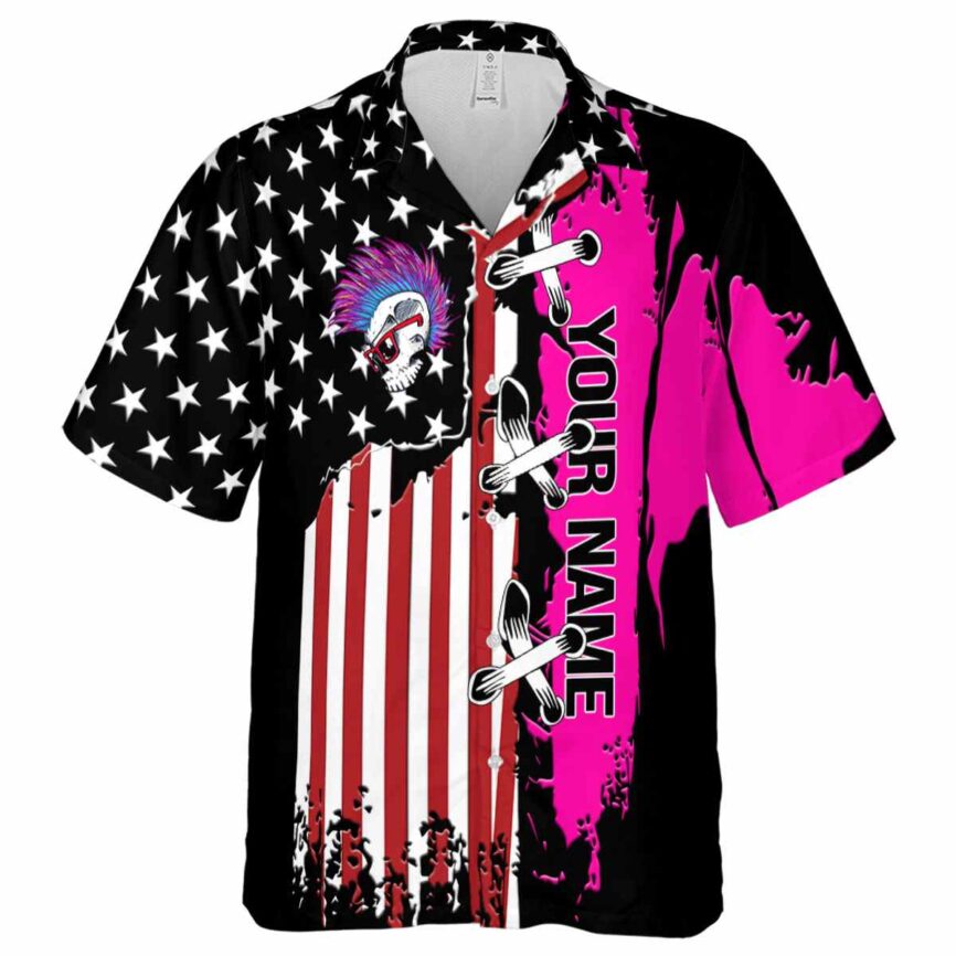 Custom Punk Flag Stitches Hawaiian Shirt Fashion forward