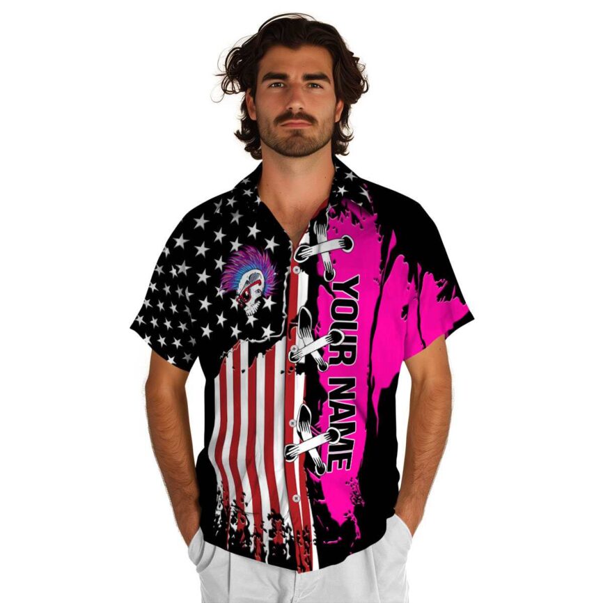 Custom Punk Flag Stitches Hawaiian Shirt New Arrival