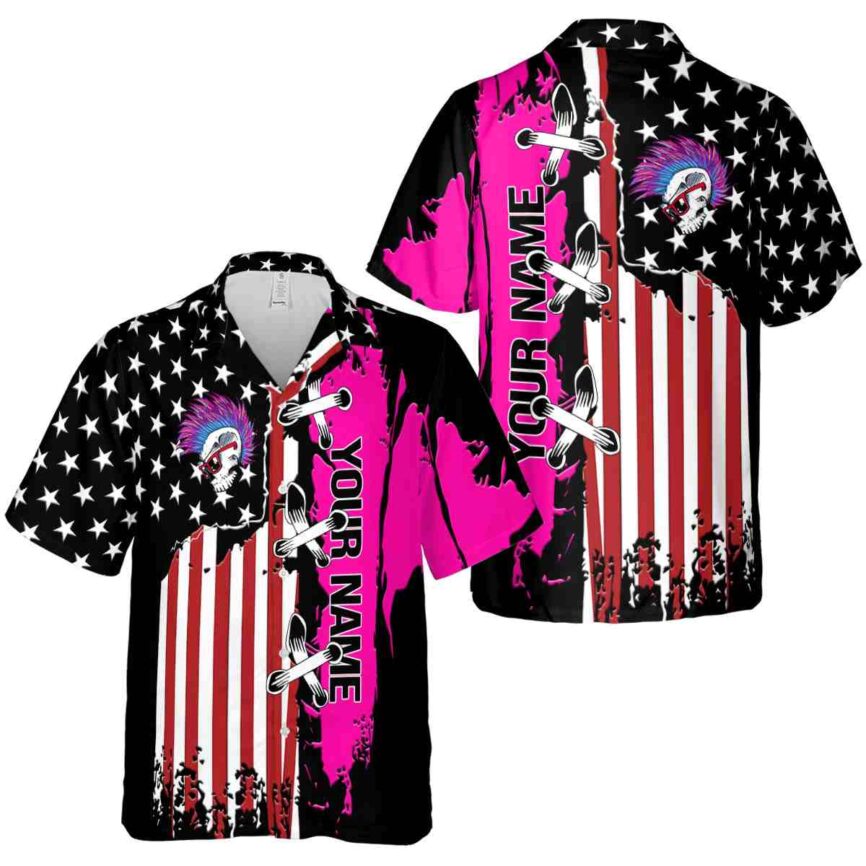 Custom Punk Flag Stitches Hawaiian Shirt Premium grade