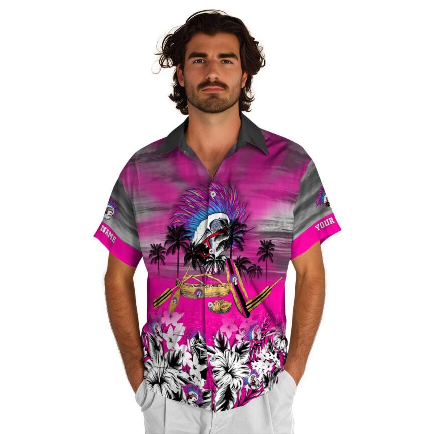 Custom Punk Sunset Beach Canoe Hawaiian Shirt New Arrival