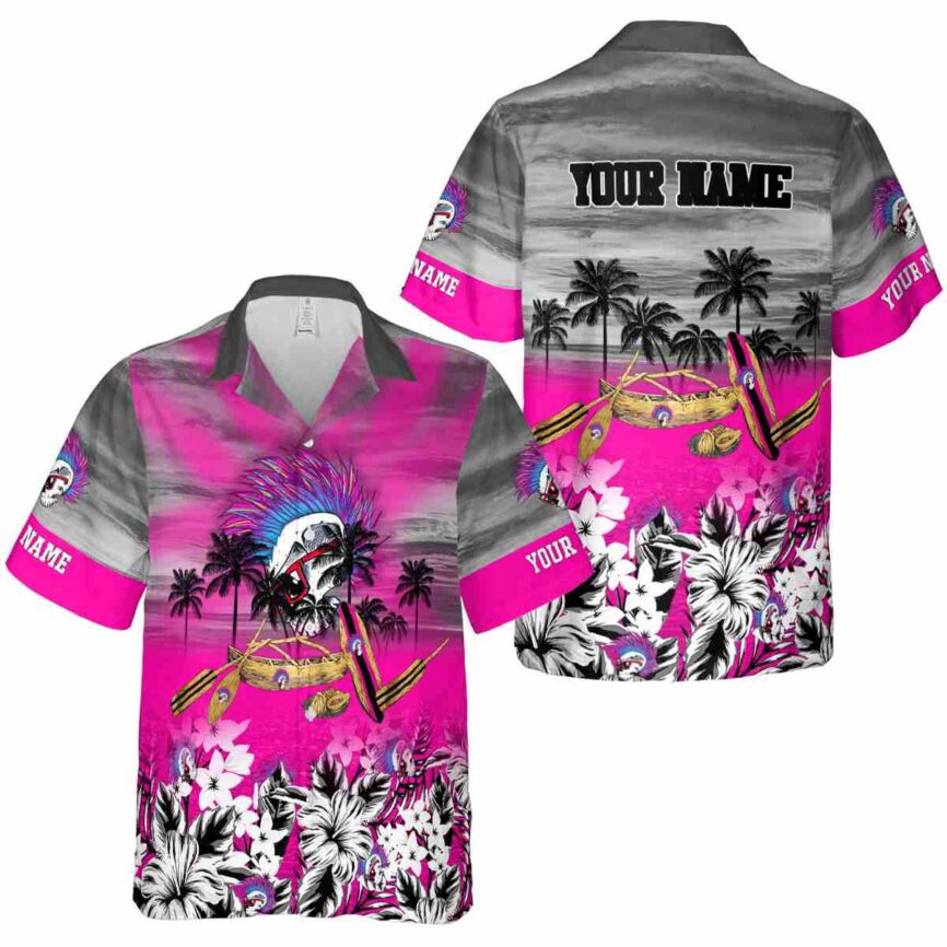 Custom Punk Sunset Beach Canoe Hawaiian Shirt Premium grade