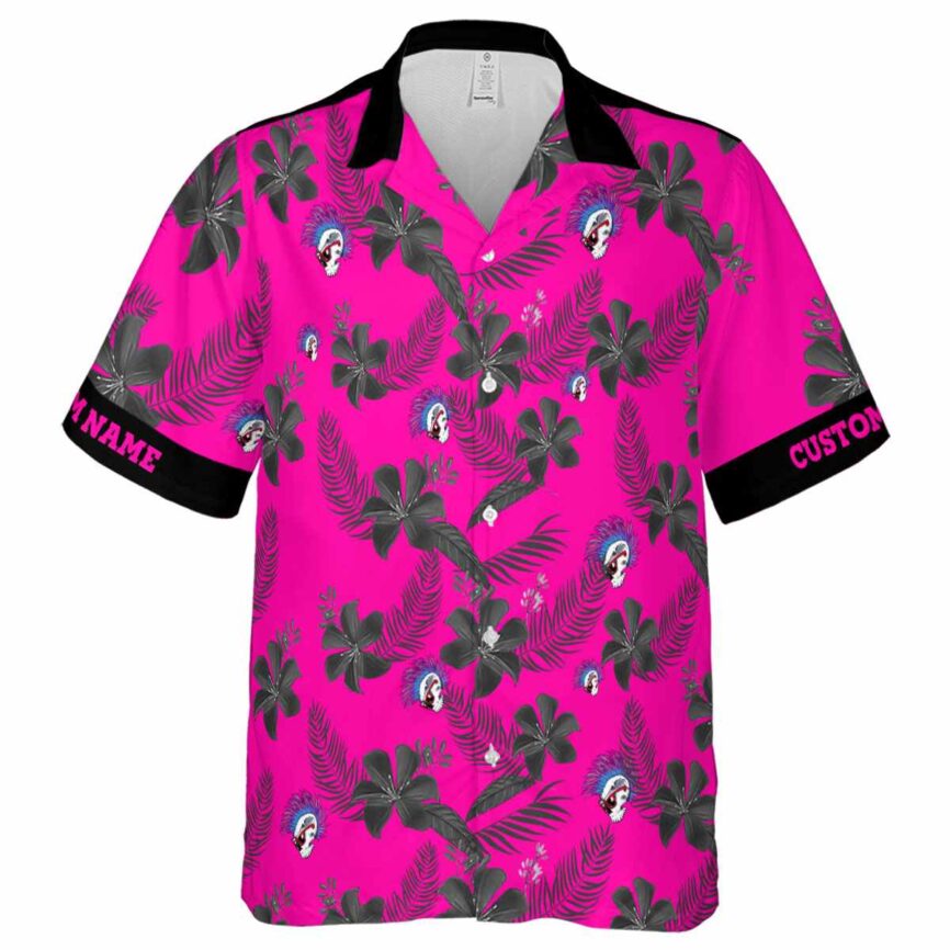 Custom Punk Tropical Flower Hawaiian Shirt Fashion forward