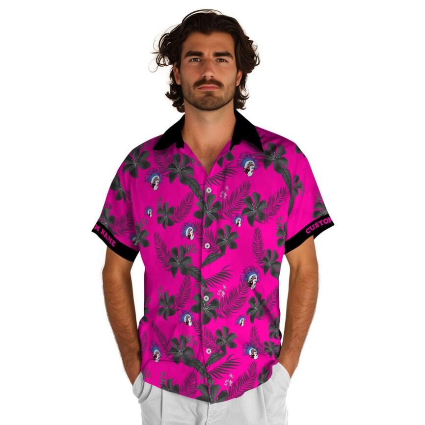 Custom Punk Tropical Flower Hawaiian Shirt New Arrival