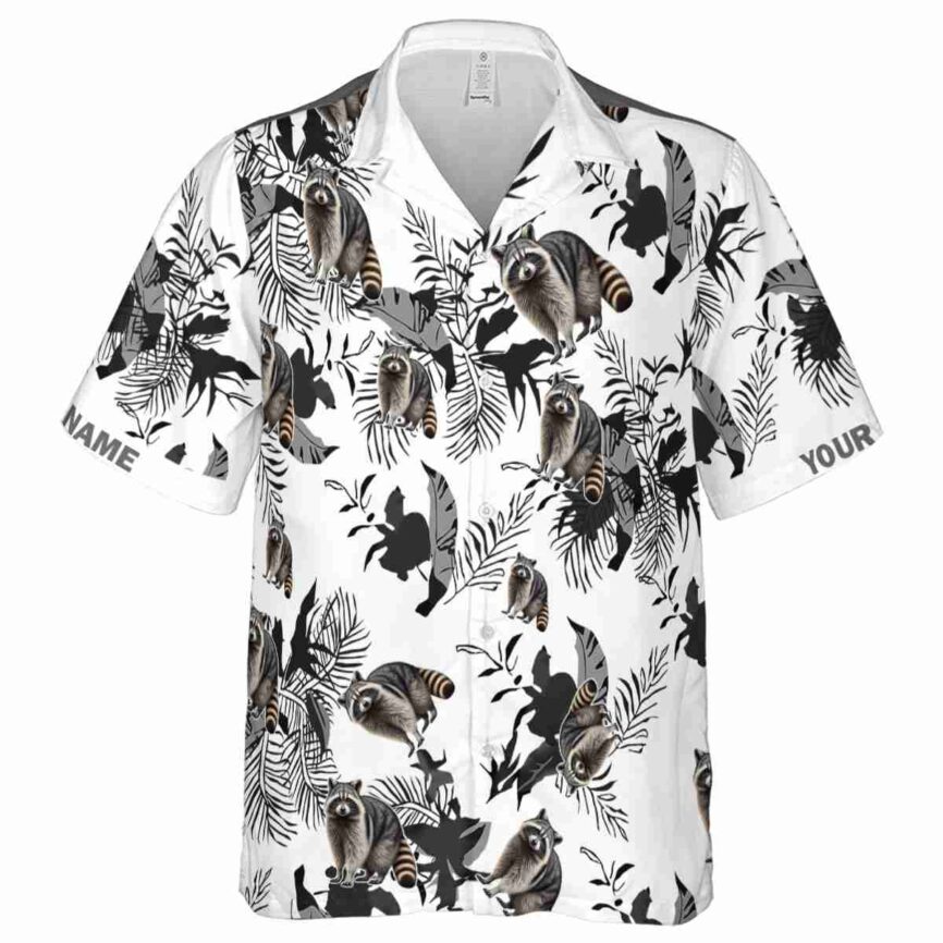 Custom Raccoon Leafy Accents Hawaiian Shirt Fashion forward