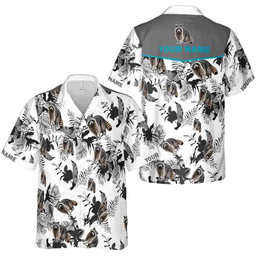 Custom Raccoon Leafy Accents Hawaiian Shirt Premium grade