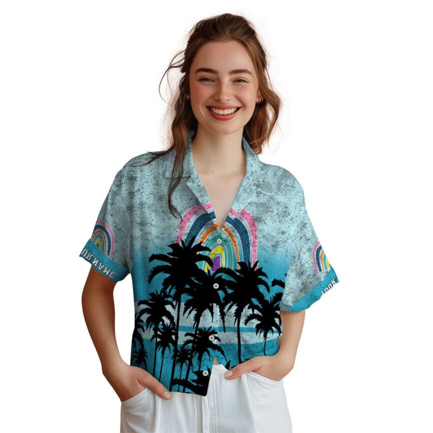 Custom Rainbow Sunset Gradient Hawaiian Shirt Top rated