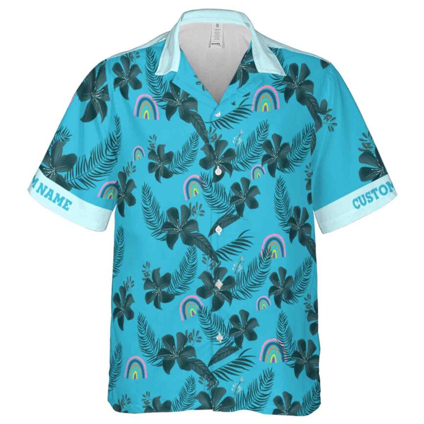 Custom Rainbow Tropical Flower Hawaiian Shirt Fashion forward