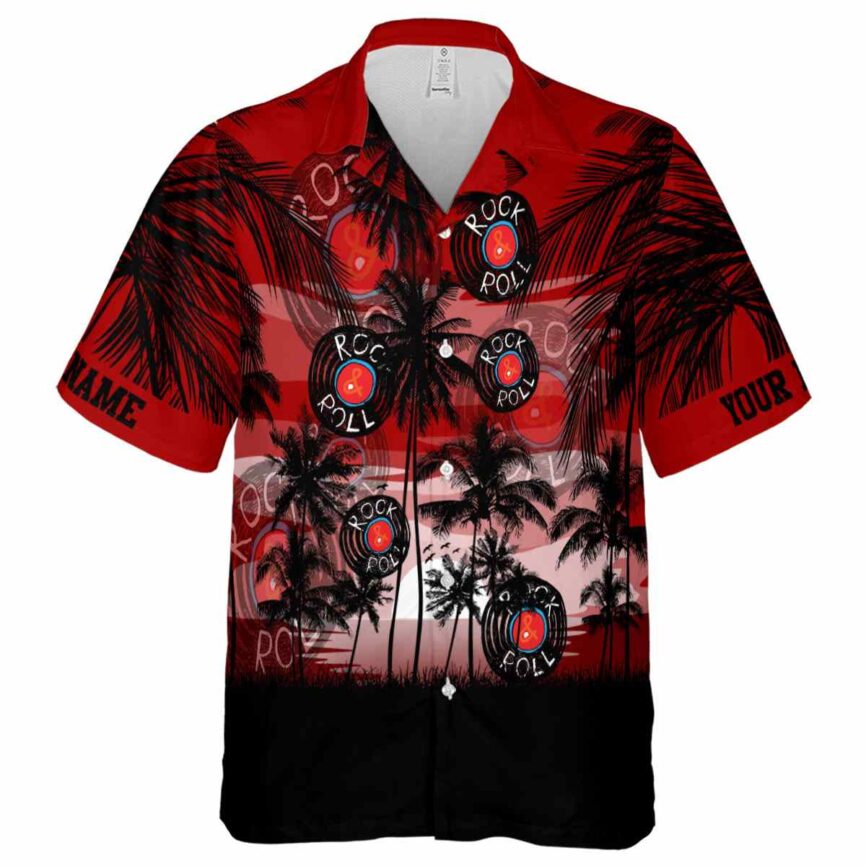 Custom Rock And Roll Island Scenery Hawaiian Shirt Fashion forward