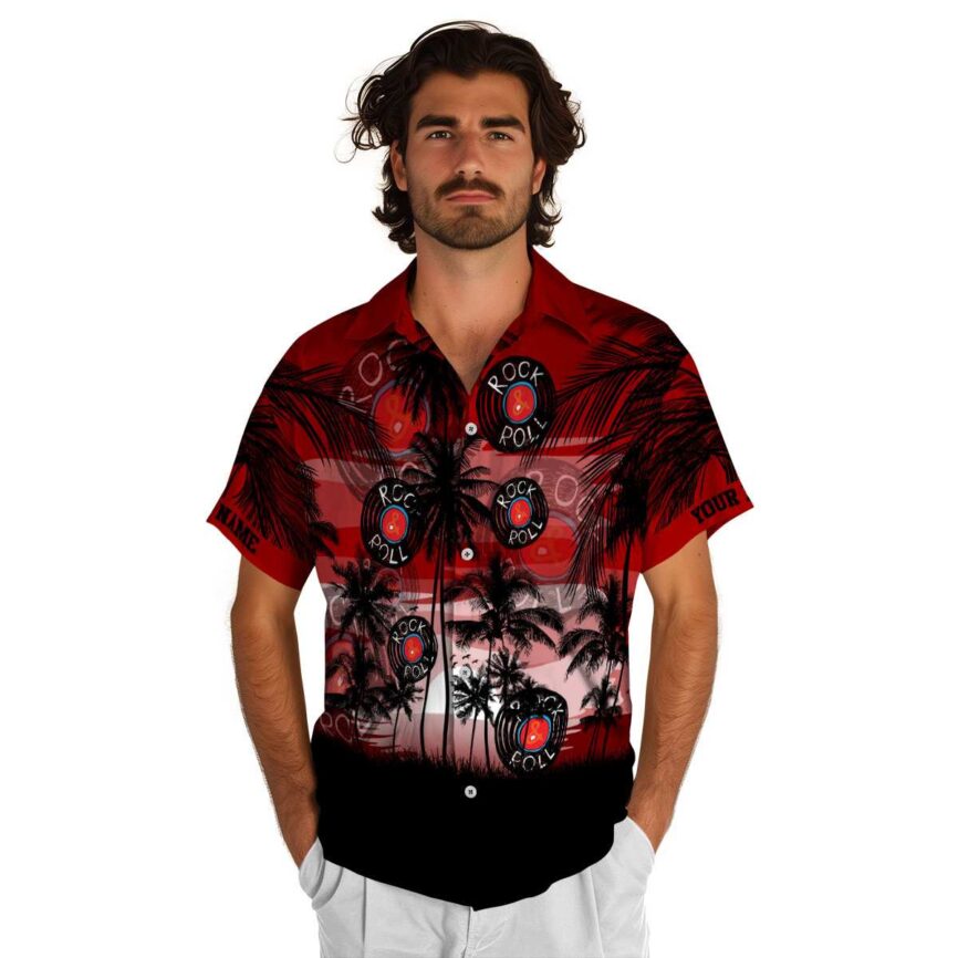 Custom Rock And Roll Island Scenery Hawaiian Shirt New Arrival