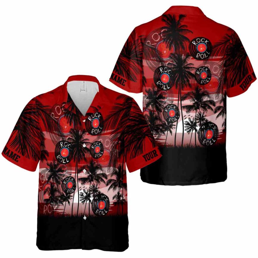 Custom Rock And Roll Island Scenery Hawaiian Shirt Premium grade