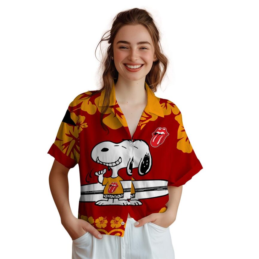 Custom Rock And Roll Surfing Snoopy Hawaiian Shirt Top rated