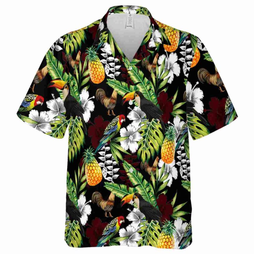 Custom Rooster Toucan Bird Hawaiian Shirt Fashion forward