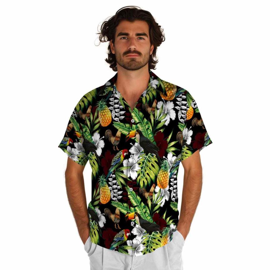 Custom Rooster Toucan Bird Hawaiian Shirt New Arrival