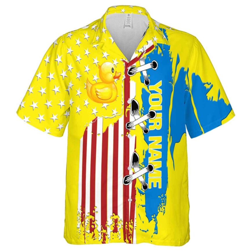 Custom Rubber Duck Flag Stitches Hawaiian Shirt Fashion forward