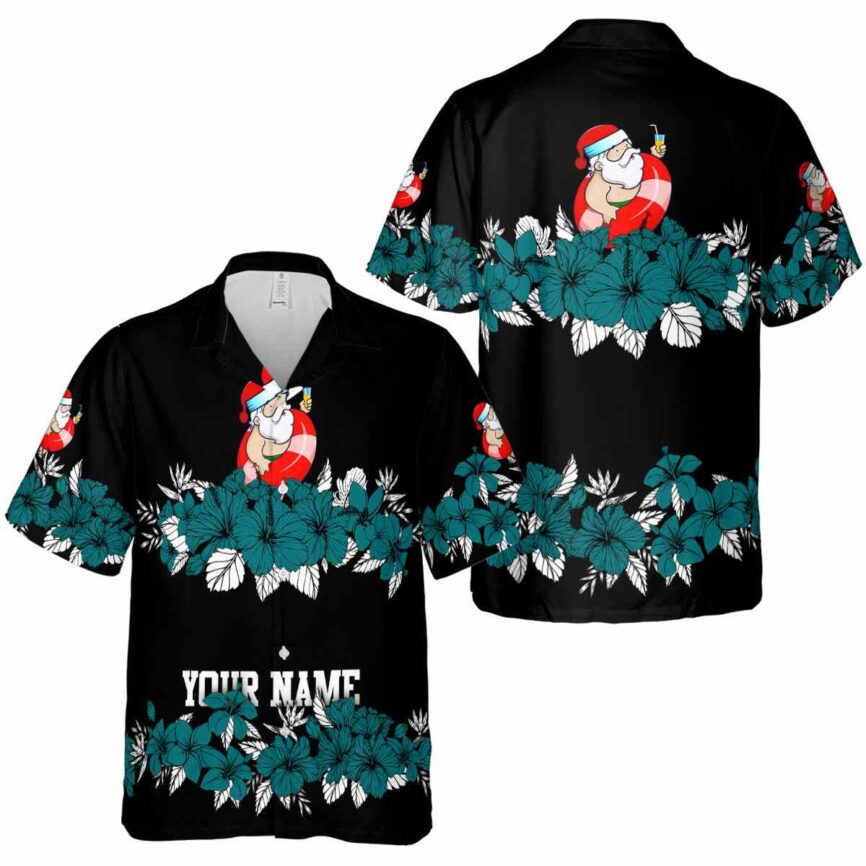 Custom Santa Hibiscus Band Hawaiian Shirt Premium grade