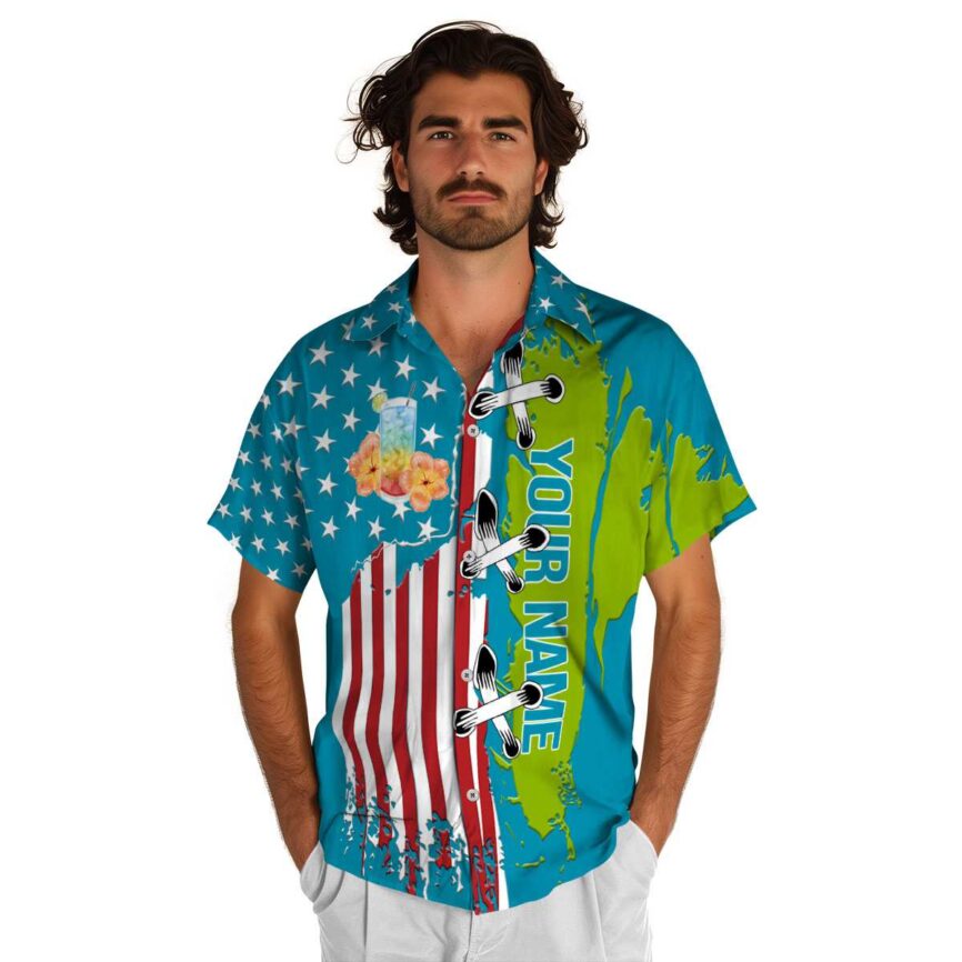 Custom Scotch And Soda Flag Stitches Hawaiian Shirt New Arrival