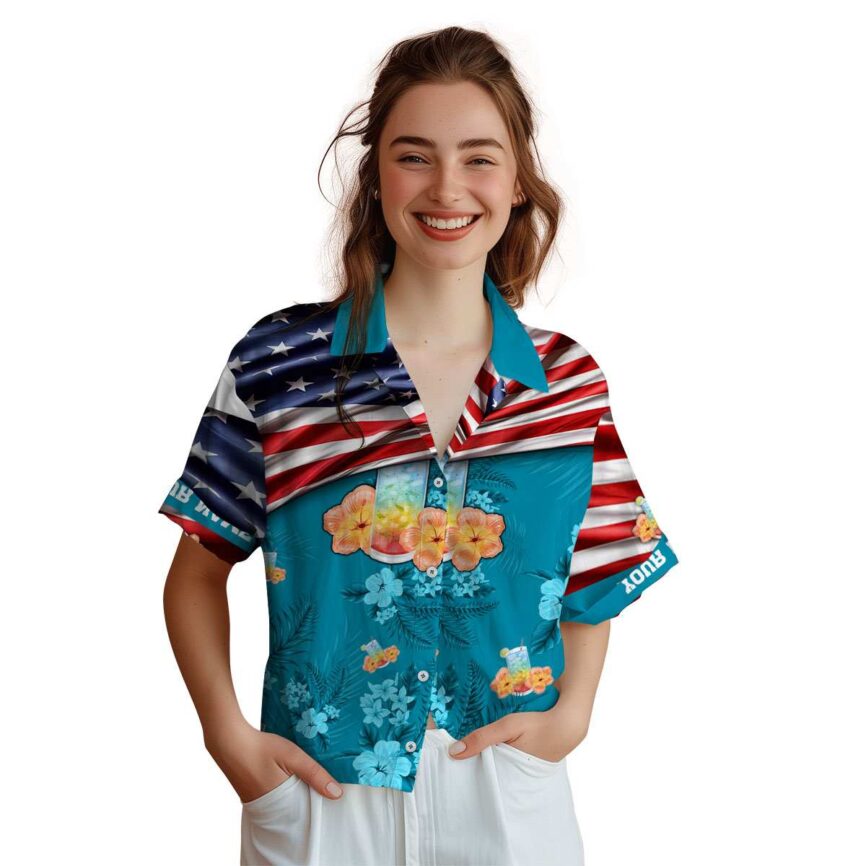 Custom Scotch And Soda US Flag Themed Hawaiian Shirt Top rated