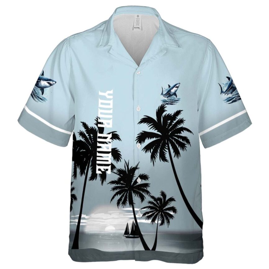 Custom Shark Ocean Sunset Hawaiian Shirt Fashion forward