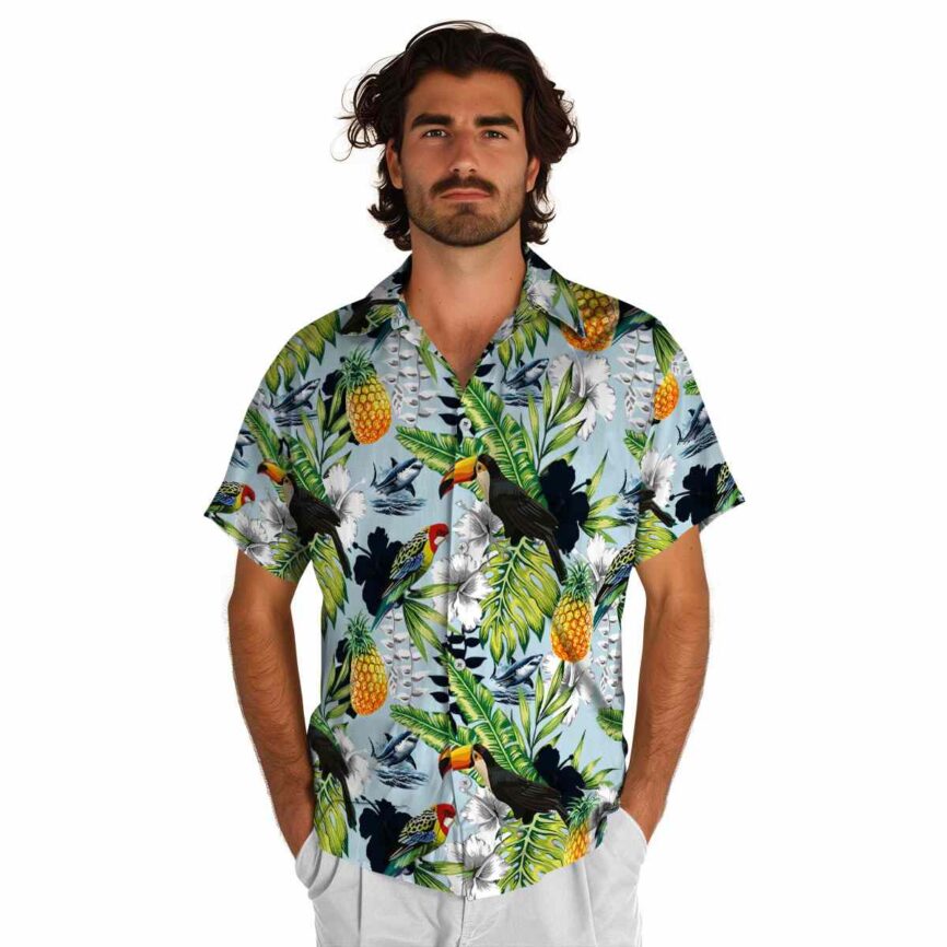 Custom Shark Toucan Bird Hawaiian Shirt New Arrival