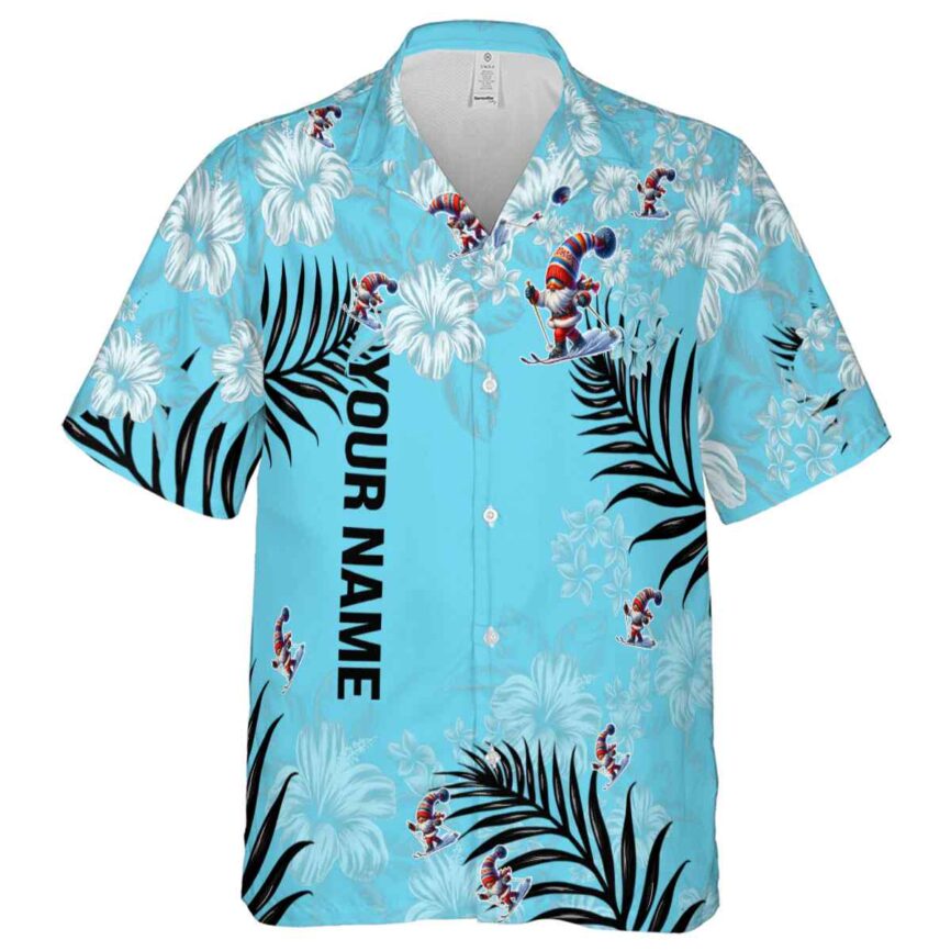 Custom Skiing Hibiscus Pattern Hawaiian Shirt Fashion forward