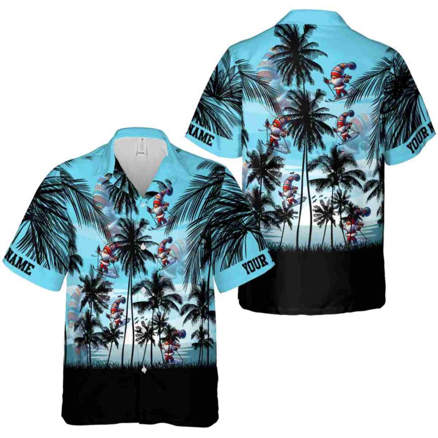 Custom Skiing Island Scenery Hawaiian Shirt Premium grade