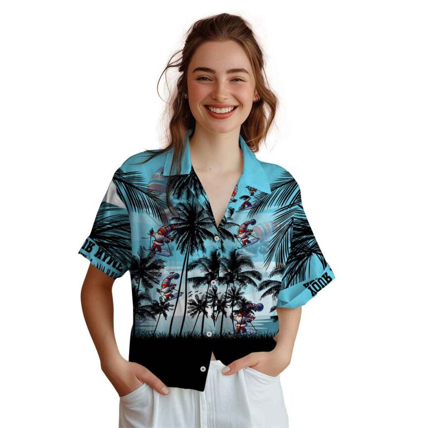 Custom Skiing Island Scenery Hawaiian Shirt Top rated