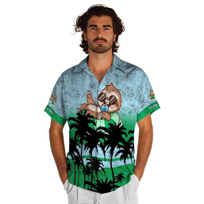 Custom Sloth Sunset Gradient Hawaiian Shirt New Arrival