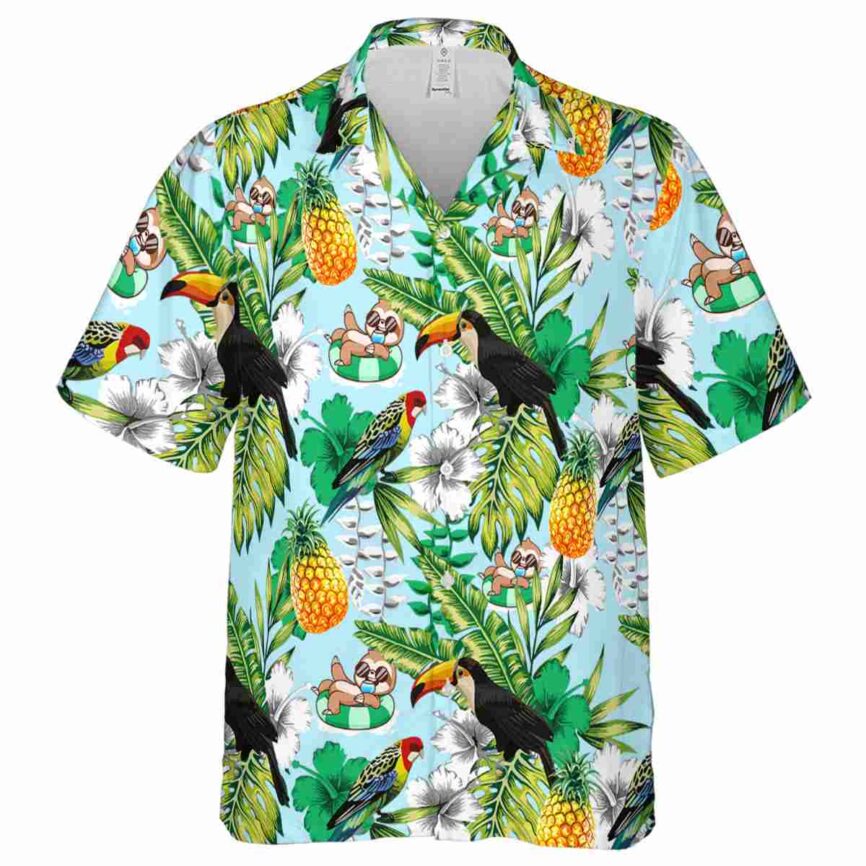 Custom Sloth Toucan Bird Hawaiian Shirt Fashion forward