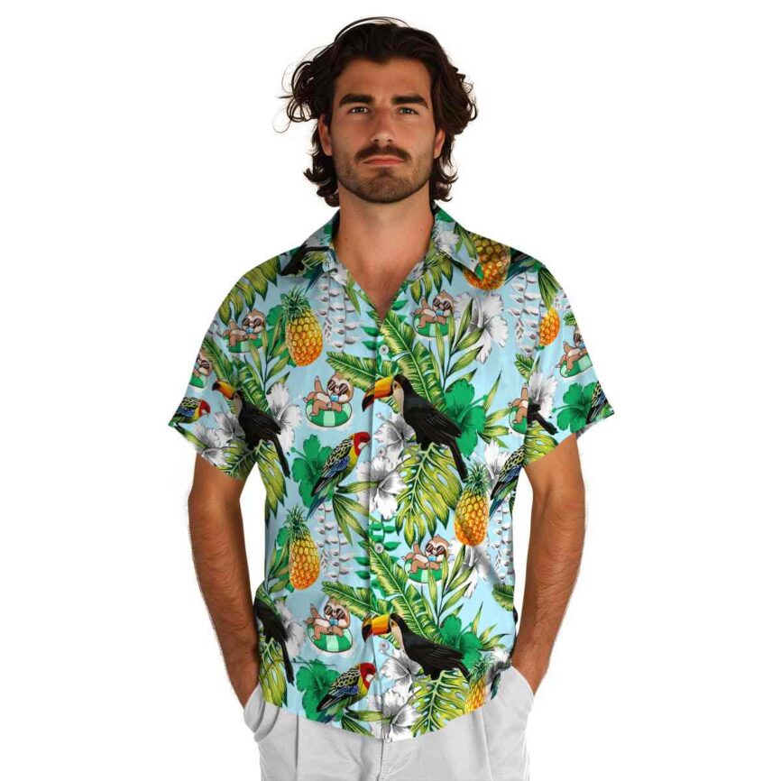 Custom Sloth Toucan Bird Hawaiian Shirt New Arrival