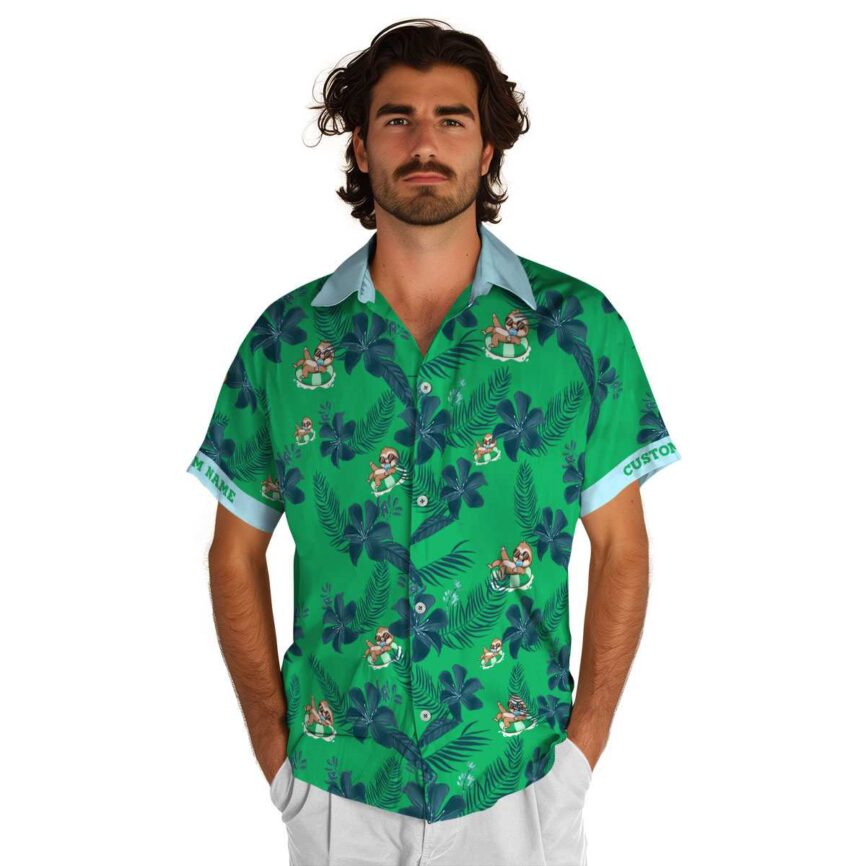 Custom Sloth Tropical Flower Hawaiian Shirt New Arrival