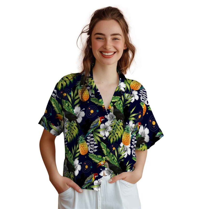 Custom Space Toucan Bird Hawaiian Shirt Top rated