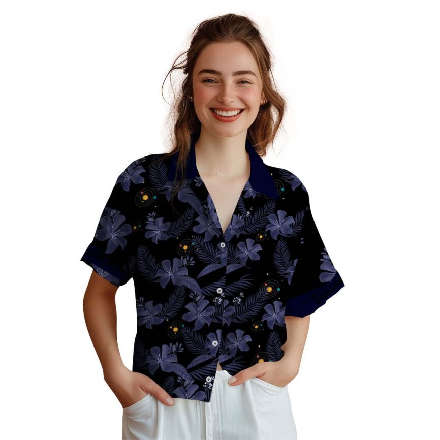 Custom Space Tropical Flower Hawaiian Shirt Top rated