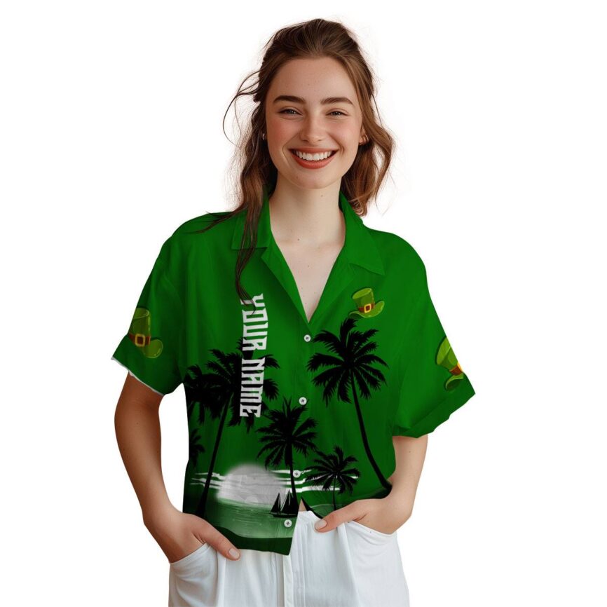 Custom St Patricks Day Ocean Sunset Hawaiian Shirt Top rated