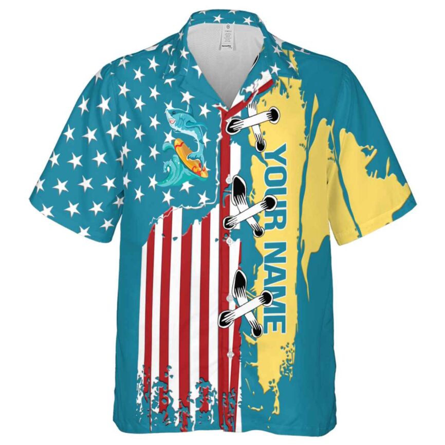 Custom Summer Flag Stitches Hawaiian Shirt Fashion forward