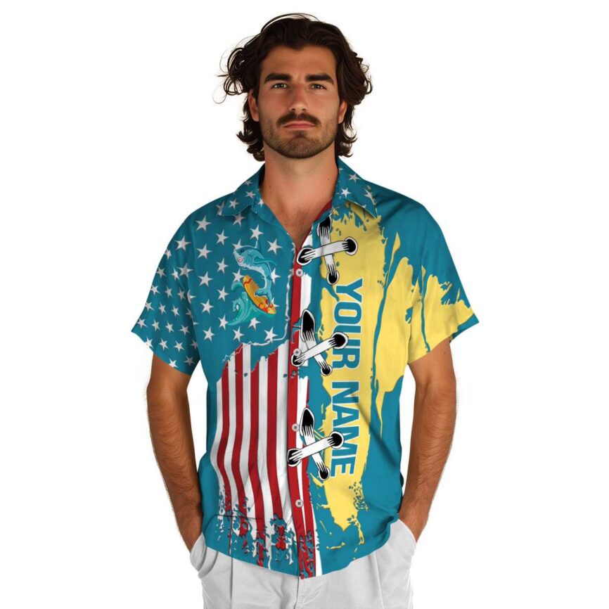 Custom Summer Flag Stitches Hawaiian Shirt New Arrival