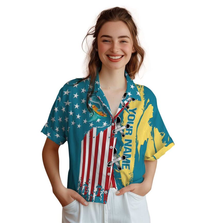 Custom Summer Flag Stitches Hawaiian Shirt Top rated