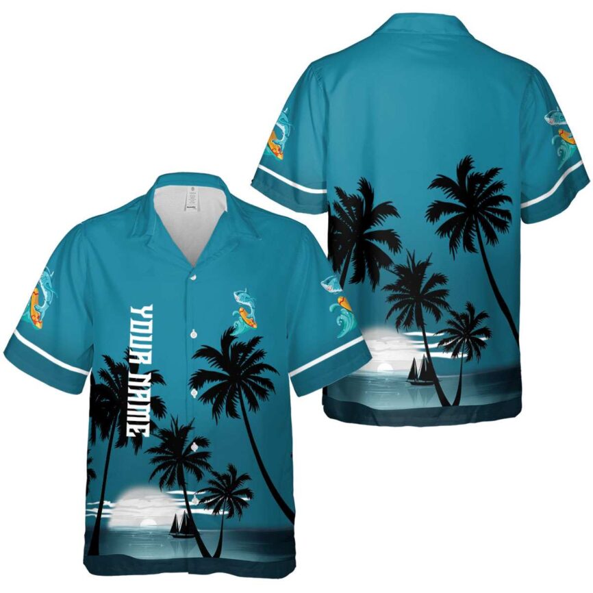 Custom Summer Ocean Sunset Hawaiian Shirt Premium grade