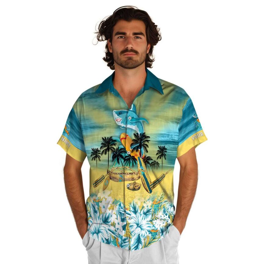 Custom Summer Sunset Beach Canoe Hawaiian Shirt New Arrival