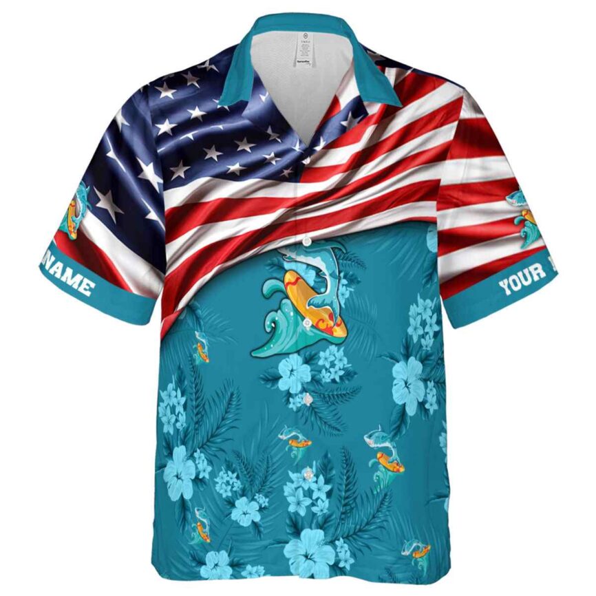 Custom Summer US Flag Themed Hawaiian Shirt Fashion forward