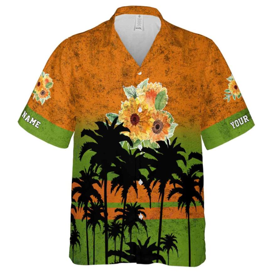 Custom Sunflower Sunset Gradient Hawaiian Shirt Fashion forward