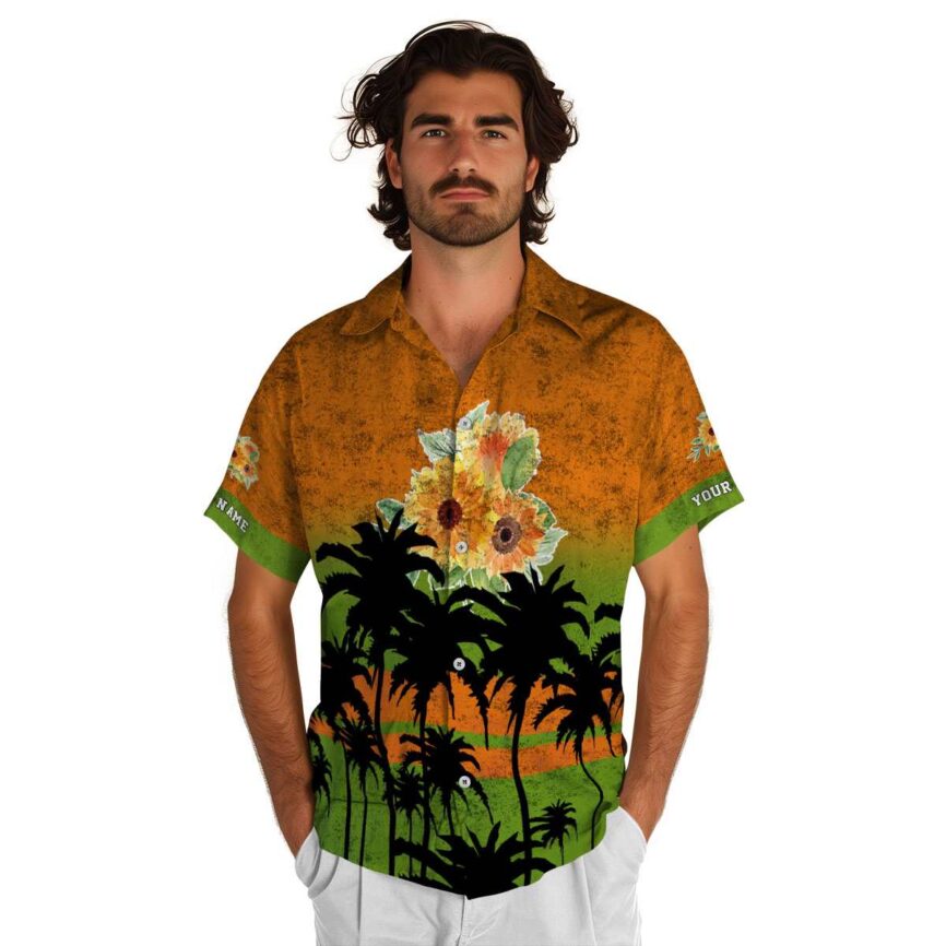 Custom Sunflower Sunset Gradient Hawaiian Shirt New Arrival