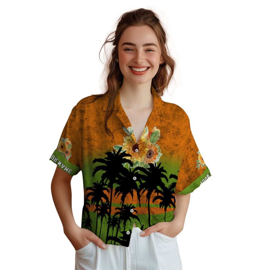 Custom Sunflower Sunset Gradient Hawaiian Shirt Top rated