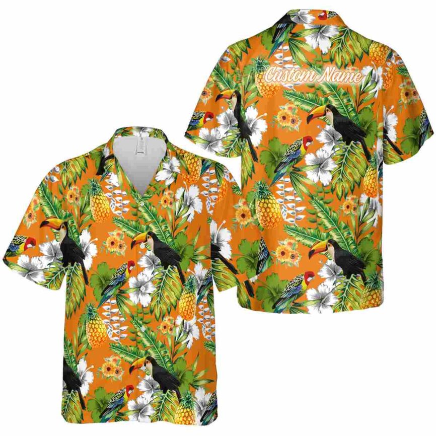 Custom Sunflower Toucan Bird Hawaiian Shirt Premium grade