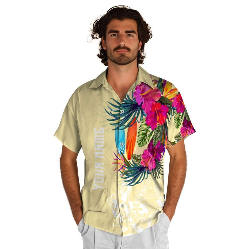 Custom Surf Polynesian Flowers Hawaiian Shirt New Arrival