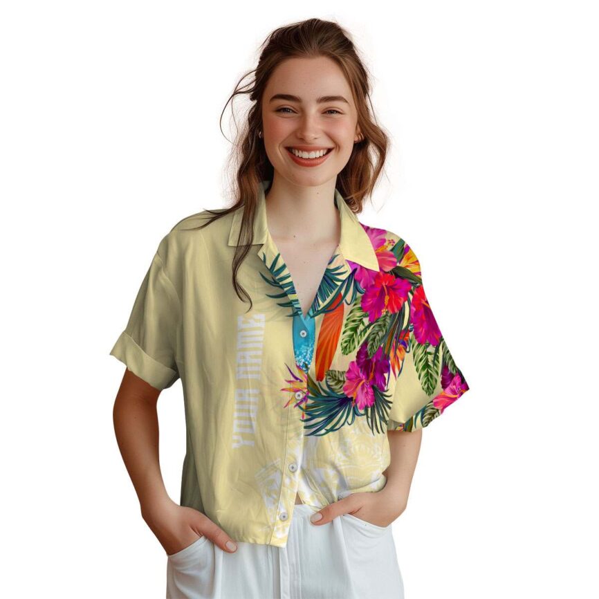 Custom Surf Polynesian Flowers Hawaiian Shirt Top rated