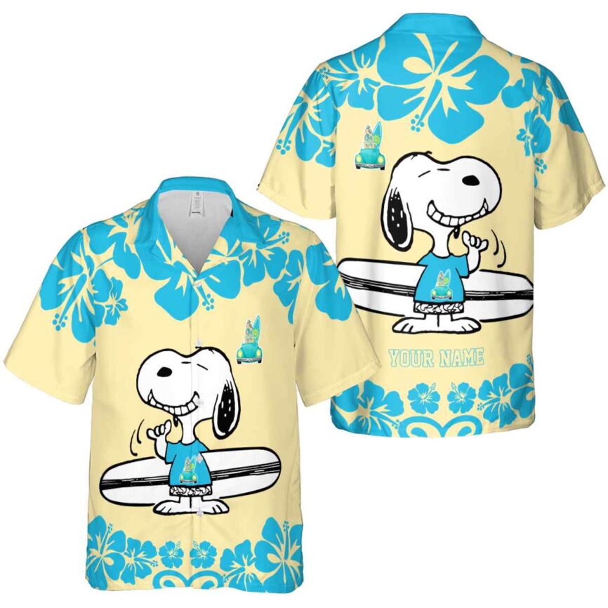 Custom Surf Surfing Snoopy Hawaiian Shirt Premium grade