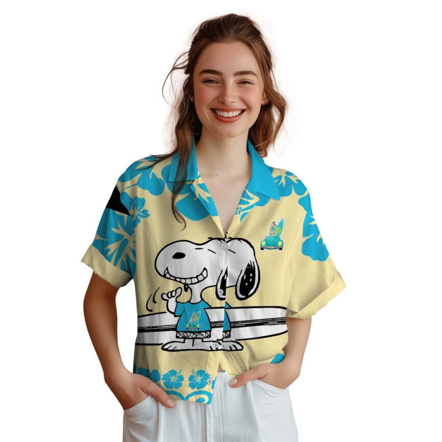 Custom Surf Surfing Snoopy Hawaiian Shirt Top rated